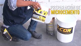 APLICACION DE MICROCEMENTO PARA PARED T CON [upl. by Notnek]