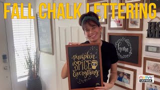 Fall Chalk Lettering Tutorial with Marvy Uchida Bistro Chalk Markers With Jenny Biggers [upl. by Arad]