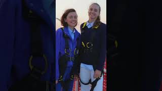 Elena Rybakina with her sister Anna and coach Vukov at Ferrari World Yas Island [upl. by Atiniv]