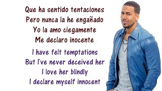 Romeo Santos  Inocente Lyrics English and Spanish  Translation amp Meaning  Letras en inglés [upl. by Ikcin]