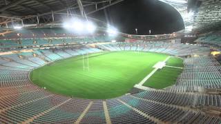 The transformation of ANZ Stadium from AFL to NRL field [upl. by Birck]