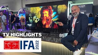 IFA 2022 TV NEUHEITEN  LG OLED  LG ART90E  SAMSUNG NEO QLED GQ98QN100B PANASONIC TX77LZW2004 [upl. by Anirec]