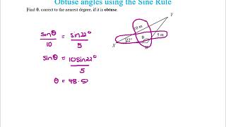 Obtuse angles using the sine rule [upl. by Anelad286]