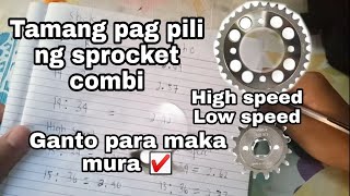 How to Choose the Right Sprocket Combination for your MC Tamang pag pili ng Sprocket [upl. by Wendell907]