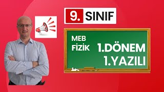 9sınıf FİZİK 1Dönem 1yazılı MEB Soru Örnekleri ve Çözümleri PDF [upl. by Tica]