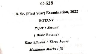 Botany second paper BSc 1st yearAccording NEP2022 [upl. by Maximilien842]