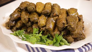 How to Make Vegetarian Stuffed Vine Leaves Assyrian Food [upl. by Leahcimnaes]