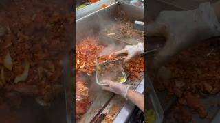 Trying the most famous Halal Cart in NYC halal nyc food gyro nycfood halalfood [upl. by Nylinej]