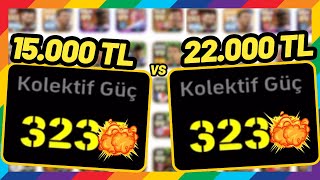 15000 TL SATIŞTA vs 22000 TL SATIŞTA KADRO  EFOOTBALL 2025 MOBİLE [upl. by Adnylg]