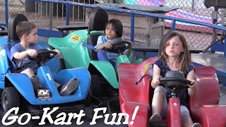 Family Activity Hulyans Outdoor GoKart Ride  Summer Playtime 2015 [upl. by Oilegor801]