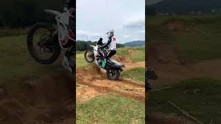 cf moto 450mt vs ktm 890 jumpcfmoto 450mt offroad adventure ktm ktm890adventure [upl. by Anatlus]