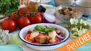 Italian PANZANELLA SALAD recipe│Petitchef [upl. by Bobina421]