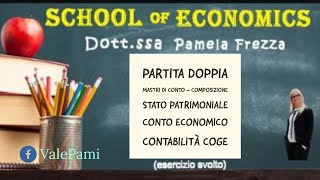 Partita Doppia Mastri di conto composizione Stato Patrimoniale e Conto Economico contabilità COGE [upl. by Aititil]