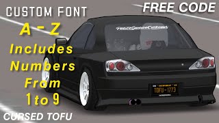 FR LEGENDS LIVERY CODES CUSTOM FONTS FROM AZ AND 19 [upl. by Bounds941]