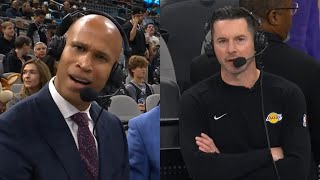 JJ Redick did NOT want to do this ESPN halftime interview with Richard Jefferson 😂 [upl. by Adolphus387]