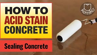 How to Acid Stain Concrete Part 4 Applying concrete sealer  equipment and tips  Kemiko [upl. by Moffitt]