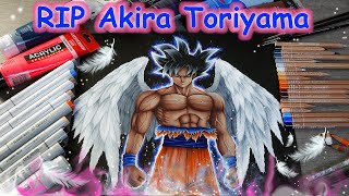 In memory of the creator of Dragon Ball RIP Akira Toriyama  Goku Fanart [upl. by Alemat]