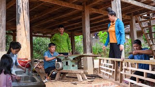 Water Tank Installation Completed The Help Of A Sawmill When Upgrading The Railing  Family Farm [upl. by Anertak]