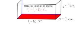 Regne volum av et rektangulært prisme [upl. by Yralam]