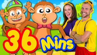 Five Little Monkeys and More Kids Songs Collection Compilation  Bounce Patrol [upl. by Aylad]