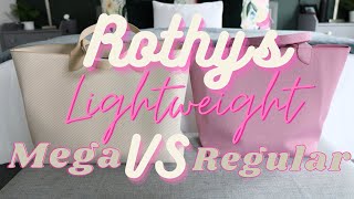 Rothys Lightweight Tote Comparison Mega vs Regular [upl. by Sean]