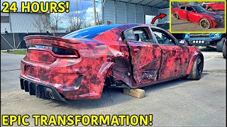 Rebuilding A Wrecked Hellcat Charger In 24 Hours [upl. by Neelahs]