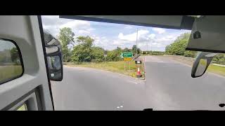 Beautiful Road Journey from Worksop and Kettering to NewarkonTrent by flix bus [upl. by Barren]