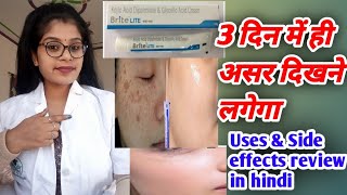 BriteLite Cream  BriteLite cream honest review Britelite cream benefits uses side ampeffects inhindi [upl. by Lowell]