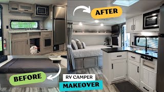 Camper Remodel  Before amp After  Complete Kitchen ReBuild [upl. by Awuhsoj]