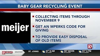 Meijer hosts baby gear recycling event [upl. by Shep]