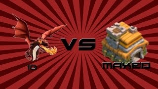 10 Dragons vs Maxed Out Base TH7  Clan War  Clash Of Clans HD [upl. by Richard]