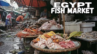 EGYPT Fish Market Vegetables Stalls and random walk  4K Walking Tour [upl. by Wadsworth]