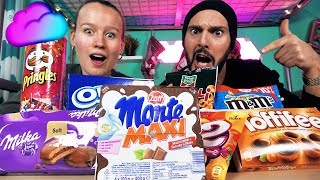 Dont Choose THE WRONG SNACK SLIME CHALLENGE Kathi VS Kaan  Wer macht den besten DIY SCHLEIM [upl. by Aliahs]