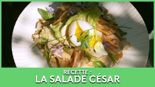 Recette  la salade César façon Julie  Les potagers de Julie [upl. by Yrro]