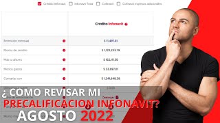 COMO CHECAR TU PRECALIFICACION INFONAVIT AGOSTO 2022 [upl. by Kornher]