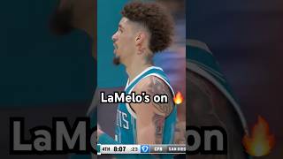 LaMelo Ball’s HEATING UP amp The Hornets Announcer is Charged Up 😤🔥Shorts [upl. by Oidacra863]