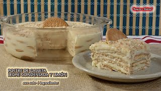 FACIL Y RIQUISIMO POSTRE DE GALLETA CON LECHE CONDENSADA Y LIMÓN SIN HUEVO y sin cocinar nada [upl. by Mada]