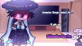 Anemo boys react to f yn as Shinobu Kocho  REMAKE  Gacha Club  Genshin Impact [upl. by Fawcett]