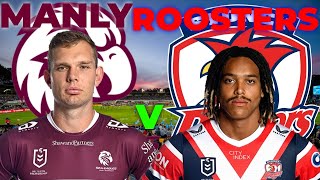 Manly Sea Eagles vs Sydney Roosters  NRL  Round 2  Live Stream [upl. by Bluefarb]