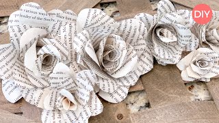 How to Make FLOWERS out of BOOK PAGES  Budget Friendly DIY  Ashleigh Lauren [upl. by Ahsienot790]