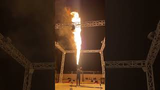 Dubai Desert Safari Fire Show  Thrilling fire Show Adventure [upl. by Jenei]