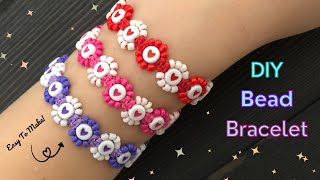 Easy bracelet for beginners I How to Make a Bead Braceletgraciescraftzone [upl. by Johannes]