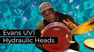 Best of both worlds  Evans UV1 Hydraulic Heads on Kwesis Corner  Drumshack London [upl. by Anolahs]