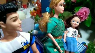 Barbie doll all day routine in Indian village Geeta Ki Kahani Barbie doll bedtime story [upl. by Aihsyt474]