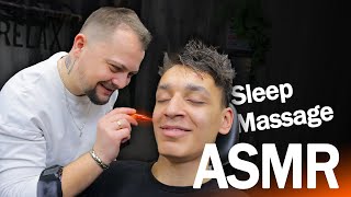 ASMR Head Massage From Turkish Barber  ASMR Sleep Fast and Easy [upl. by Euqinot]