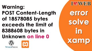 WarningPOST ContentLength of 18578085 bytes exceed the limit of 8388608 bytes in Unknown on line 0 [upl. by Eleen]