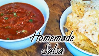 Fresh Homemade Salsa Quick and Easy Recipe [upl. by Atinoj225]