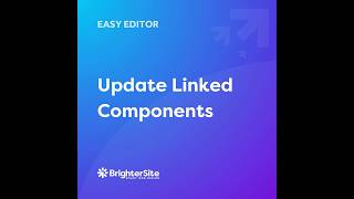 Brighter Site  Easy Editor  Update Linked Components [upl. by Nitsud367]