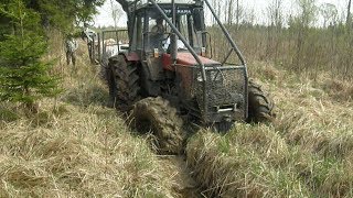 Belarus Mtz 10252 forestry tractor stuck [upl. by Jamnis518]