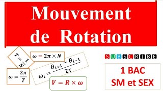 mouvement de rotation dun solide autour dun axe fixe 1 bacPartie 1 [upl. by Dahl602]